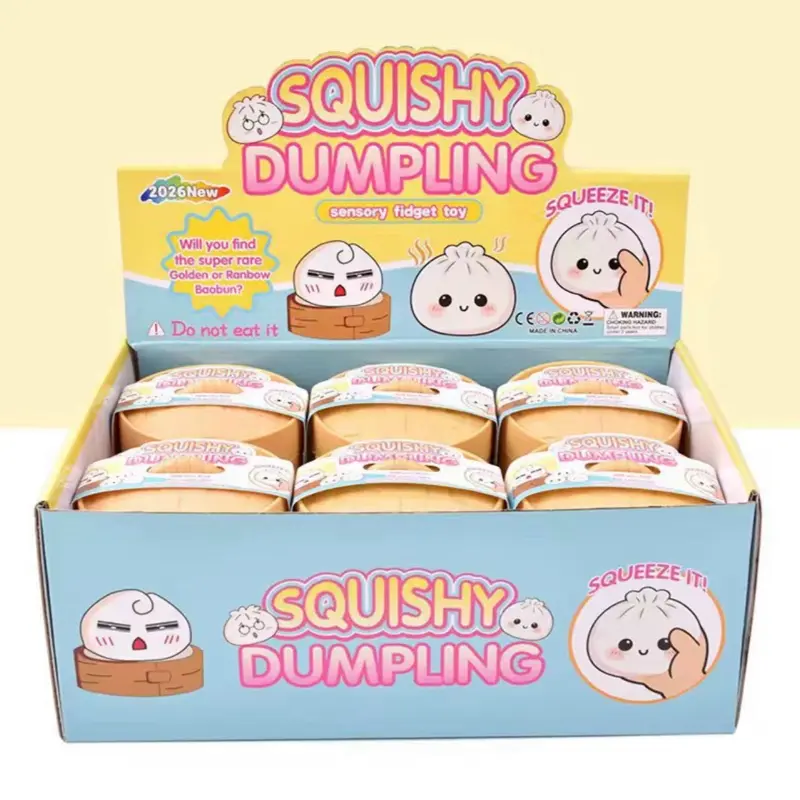 Squishy Dumpling Sensory Fidget Toy  | Cute Stress Relief Squeeze Toy | Mystery Collectible