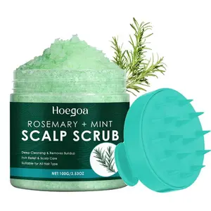 2 in 1 Rosemary Scalp Scrub & Massage Comb, 2pcs/set Oil Control Scalp Exfoliating Cleanser	Cleansing Scrub & Comb, Moisturizing Hair Care Product for Women & Men
