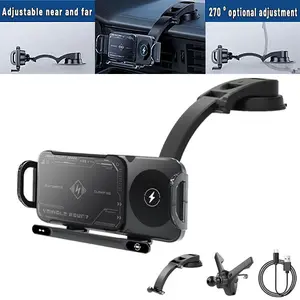 Car Vehicle Automatic phone holder, Phone Holder Car Gadgets for SmartphoneMount 15W wireless charger Phone Charging , 90-degree rotation, installed on car air center console, suitable for 6-7.2-inch mobile phones