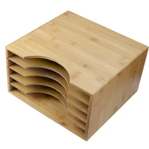 Natural Bamboo Vinyl LP Record Storage Case