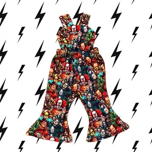 Horror Bell Bottom Floral Overalls for Girls perfect for Summer