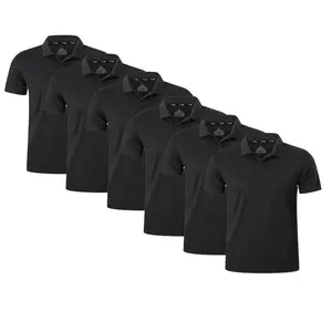 (Choose A Size Up)Men's 3/6 Pcs Mesh Tennis Solid Color Knit Tops, Sauna Shirt Men Casual Moisture Simple Polo Collared Fabric Compression Shirts Athletic Sports Clothing