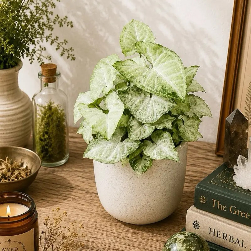 Syngonium White Butterfly Live Plant Indoor Houseplant Arrowhead Vine in Clear Nursery Pot