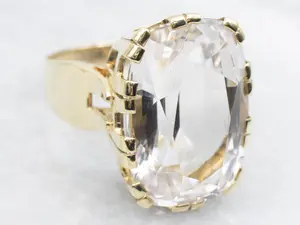 Cushion Cut Danburite Cocktail Ring