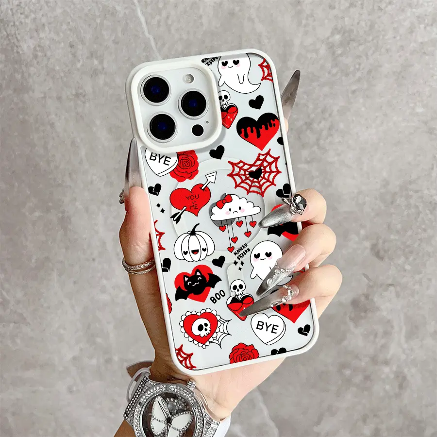 Gothic Treat Magnetic MagSafe Snap Case for iPhone 16 Pro Max 15 Pro 14 13 12 Mini 11 XR XS Plus SE Shockproof Slim Protective Cover