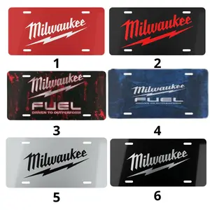 Milwaukee Flat License Plate Farm Truck Front Tag Semi Trucks