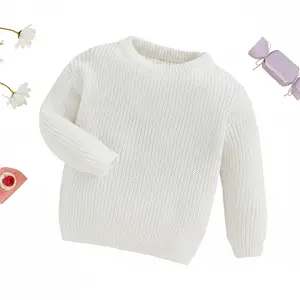 Global Baby Toddler Baby Fall Winter Sweaters, Kids Long Sleeve Knitted Solid Thick Pullover Clothes Children's high collar knitted top, children's turtleneck sweater