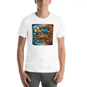 Adult "AuDHD=Structured CHAOS" Unisex t-shirt