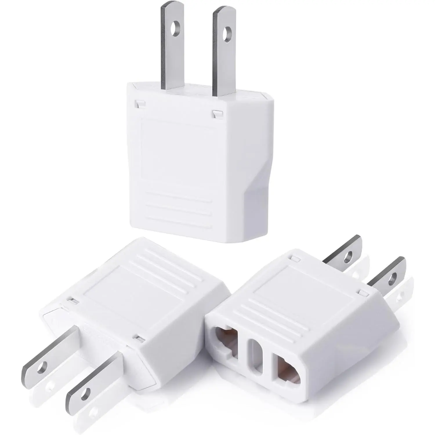 3 Pack EU to Plug Adapter - European to Plug Adapter 3 Pack EU to Plug Adapter - European to Plug Adapter