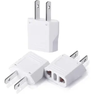 3 Pack EU to  Plug Adapter - European to  Plug Adapter