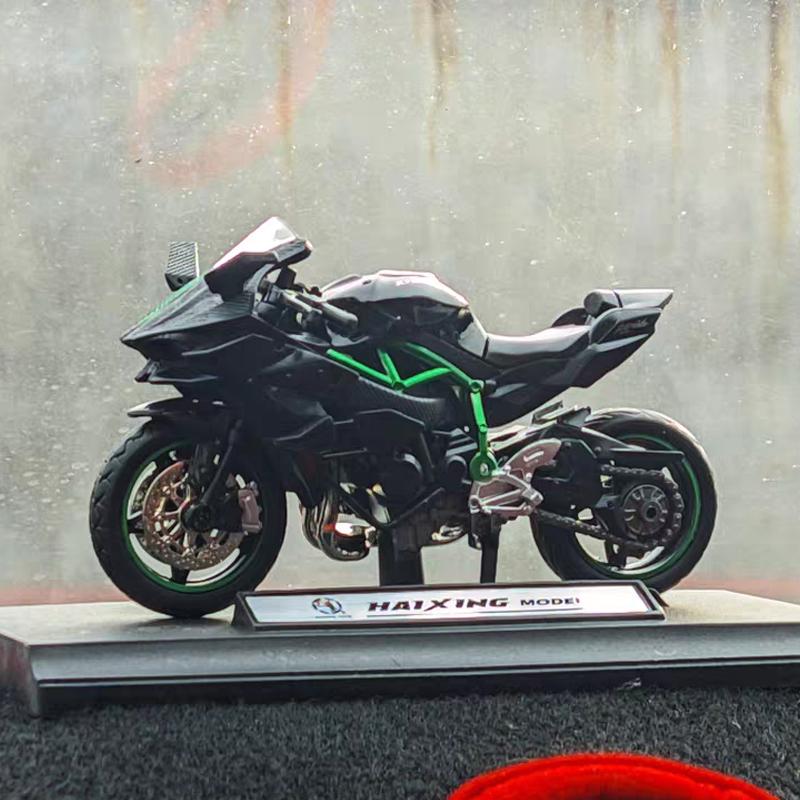 1:18 Ninja hx816 H2R Diecast Motorcycle Model Workable Shork-Absorber Toy For Children Gifts Toy Decoration