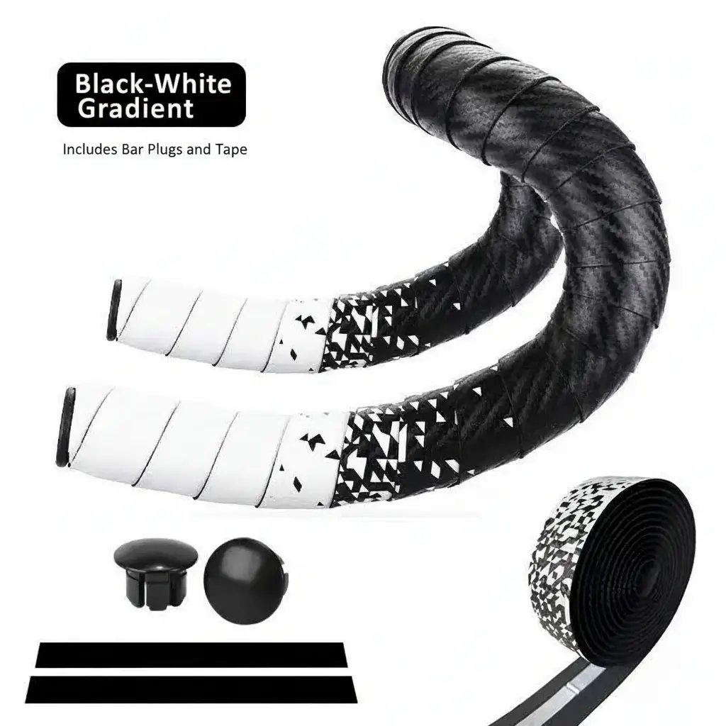 Road Bike Handlebar Tape, Cycling, Breathable Anti-Slip, Sponge Shock Absorption, Ergonomic Handle Wrap, Lightweight Structure, Grip Enhancer, Easy Installation