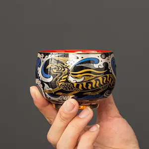 White Tiger Totem Ceramic Tea Cup