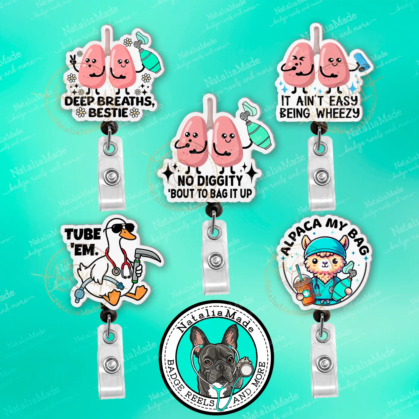 NataliaMade Respiratory Therapist Badge Reels