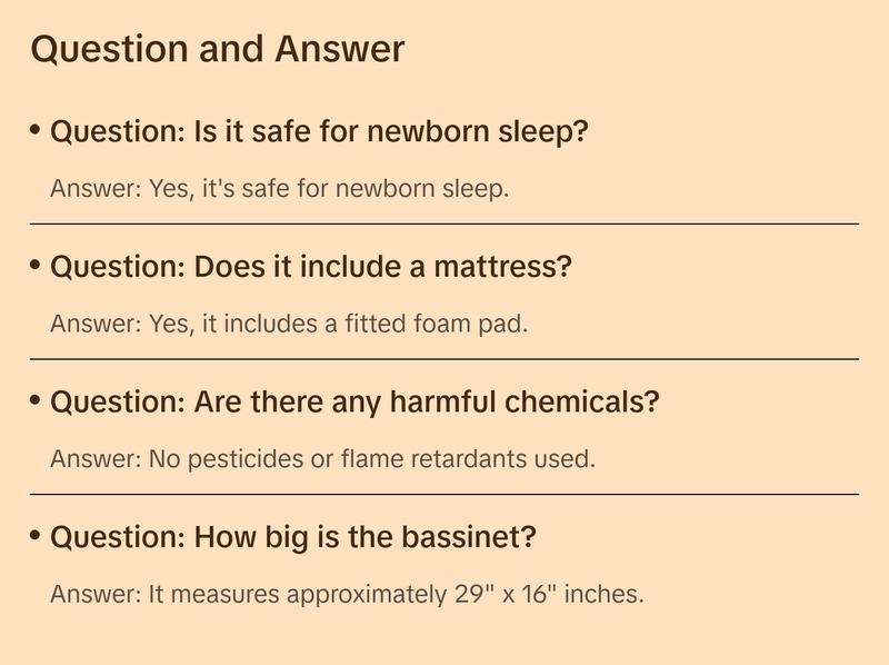 Design Dua Signature Bilia Bassinet - Kente, Safe for Newborn Sleep, Handmade, Sustainable, Comes with Fitted Foam Pad Bedside bassinet