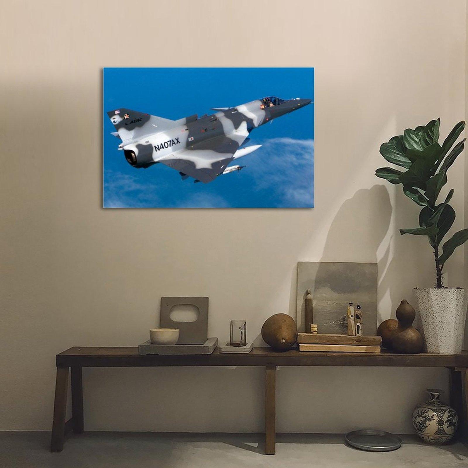 Military Fighter Poster Israeli KFIR-C2 Fighter Jet Poster Decorative Painting Canvas Wall Art Picture Print Modern Family Bedroom Decor