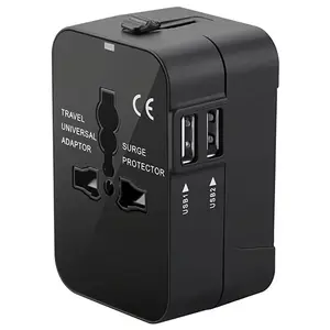 2026 Universal Travel Plug Adapter, Worldwide Travel Wall Charger with 2 USB Ports, Multifunctional Phone Charging Converter for Home, Office & Travel