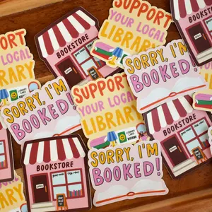 Bookish Stickers - Bookish Vinyl Decals for Laptop, Water Bottle, Kindle - Book Club Gifts