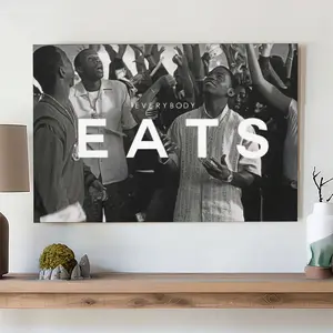 Paid in Full "Everybody Eats" Movie Poster, Cult Classic Film Wall Art, Hypebeast Style Canvas Decor for Bathroom, Nursery & Kids Room