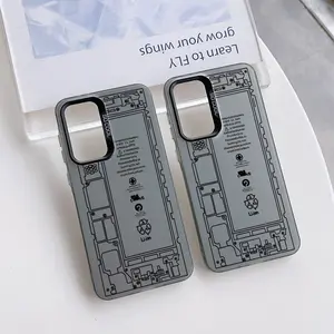 Lithium Battery Structure Diagram Phone Case Suitable for Xiaomi 15T 14T 13 12T 11 Poco X7 F7 X6 X5 Redmi Note 10 11 12 12s 13 14 Pro Plus 15 15C 10C 12C 13C 9A 9C 9T A1 A2 A5 K60 K40 Ultra Pro Lite 4G 5G Anti Fall Matte Back Cover