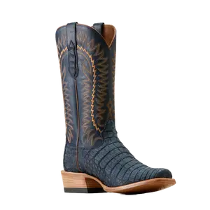 Ariat Men's Futurity Finalist Navy Suede Caiman Belly Boots 10047710
