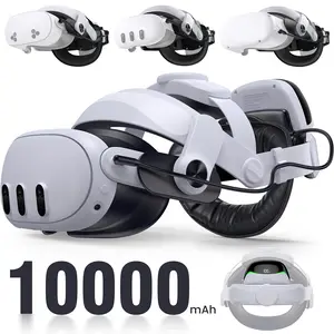 ESYWEN 10000mAh Magnetic Battery Elite Strap for Meta Quest 2/3/3S – Adjustable VR Headband with Rotatable Dial, 45° Flip-Up Hinge, Removable TPU Back Cushion & Washable Pads