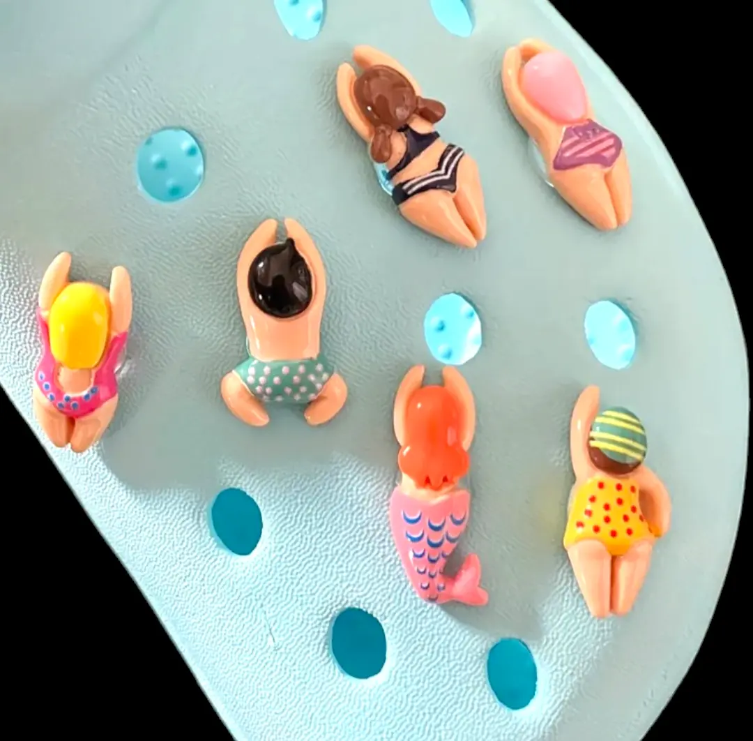 Swimmer Shoe Charms - Set of 6 swimmers