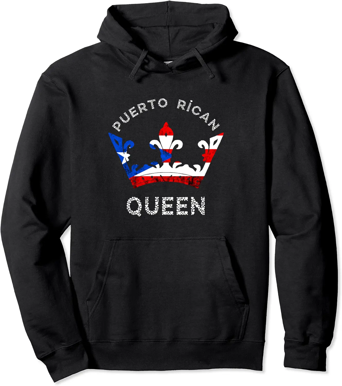 Puerto Rico Puerto Rican Queen Crown Boricua Pride Pullover Hoodie - Williamze Shop 43B0B8PJFD73