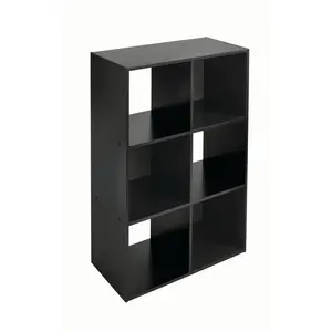 11" 6-Cube Storage Organizer, Black 11" 6-Cube Storage Organizer, Black