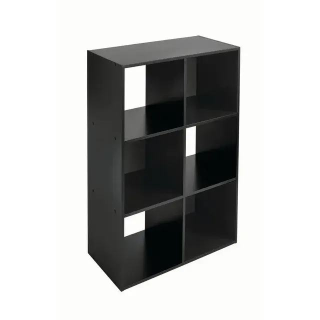 11" 6-Cube Storage Organizer, Black 11" 6-Cube Storage Organizer, Black