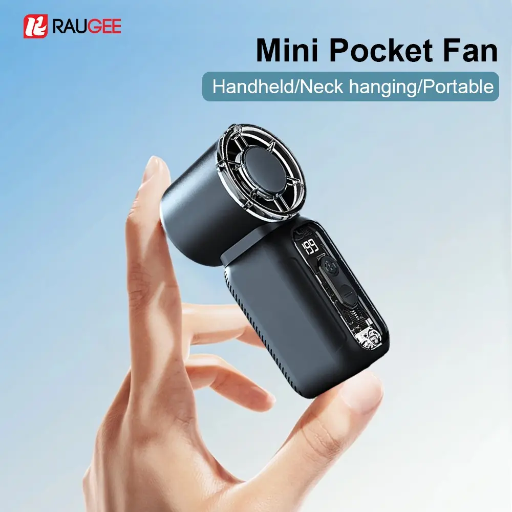 Mini Portable Handheld Fan, 3-In-1 Rechargeable 1200mah Battery, 199 Speeds, USB Charging, Handheld Pocket Cooling Fan for Travel, Office, Personal Use