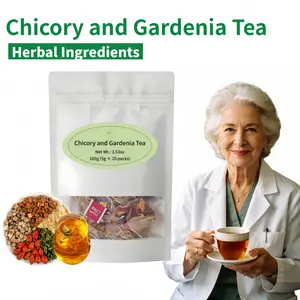 20 Tea Bag Chicory and Gardenia Herbal Tea Ready to Eat Convenient | 7-Ingredient Blend with Chicory, Gardenia, Mulberry Leaf | Vegan & Caffeine-Free