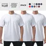 3 Pack PROCLUB Men's Heavyweight Short Sleeve Shirts PRO CLUB Plain Crew neck T Shirt Casual Basic Cotton Tee Basic Shirts Hip Hop Harem Big and Tall