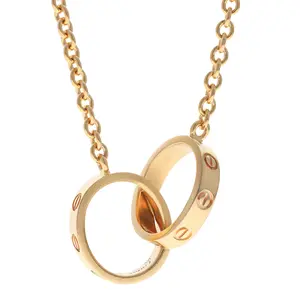 Pre-owned Cartier Love Double Ring Pendant Necklace