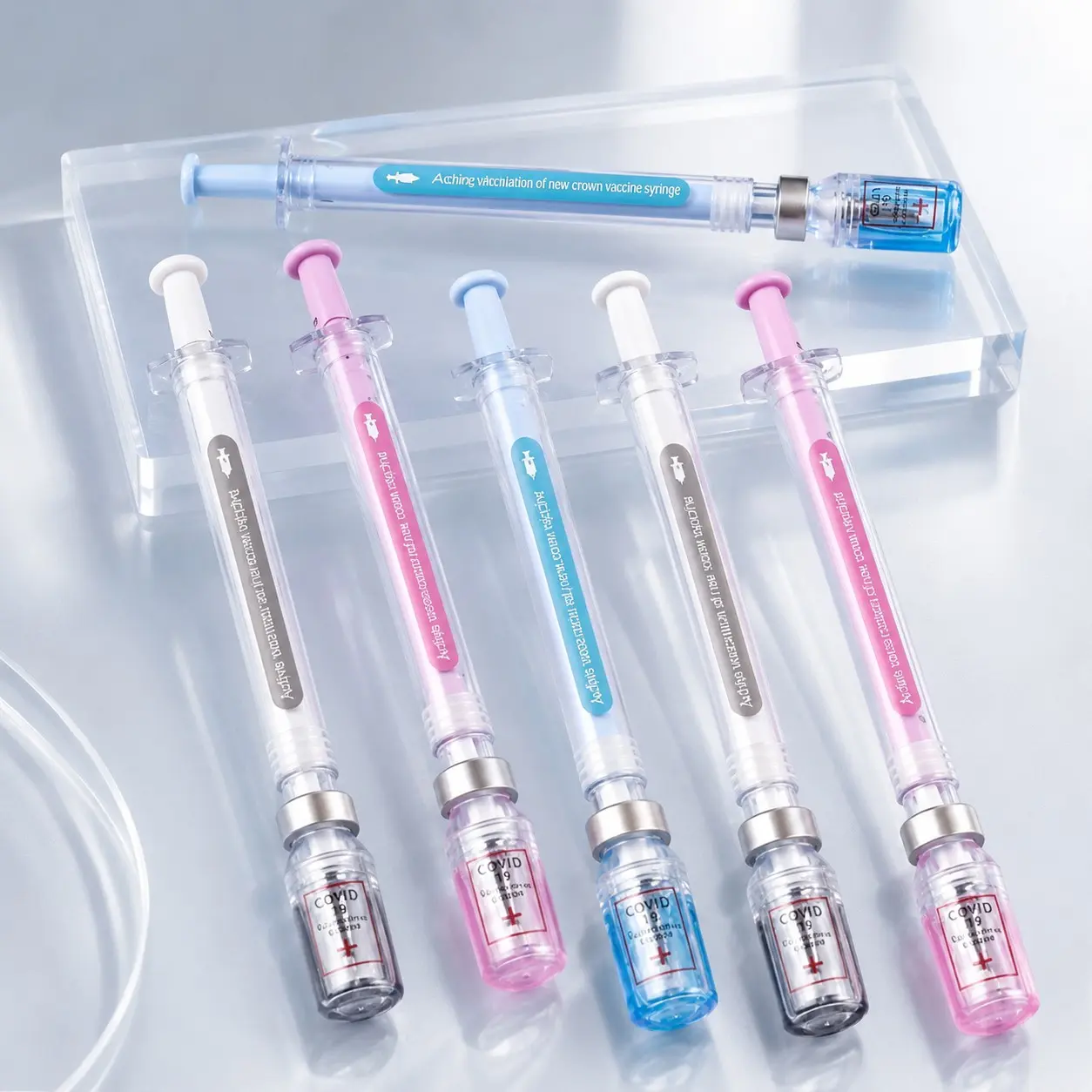 2026 New Creative Syringe Shaped Gel Pen for Funny, Cool Pens, Novelty Ballpoint Pens for Office Supplies, 0.38mm Black Neutral Pen, Pen Body Color Random, Smooth Writing, Black Ink