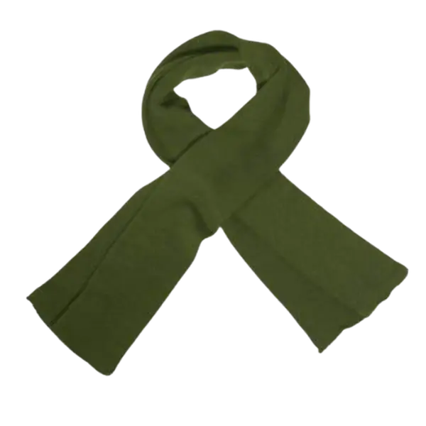 100% Wool Scarf (Olive Green)