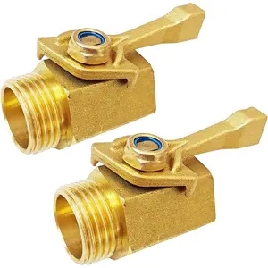 Heavy Duty Brass Garden Hose Shut Off Valve, 3/4 Inch(Pack of 2)