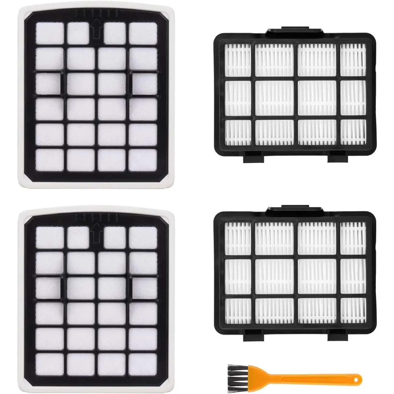 2 Dust Cup Filters + 2 HEPA Filters