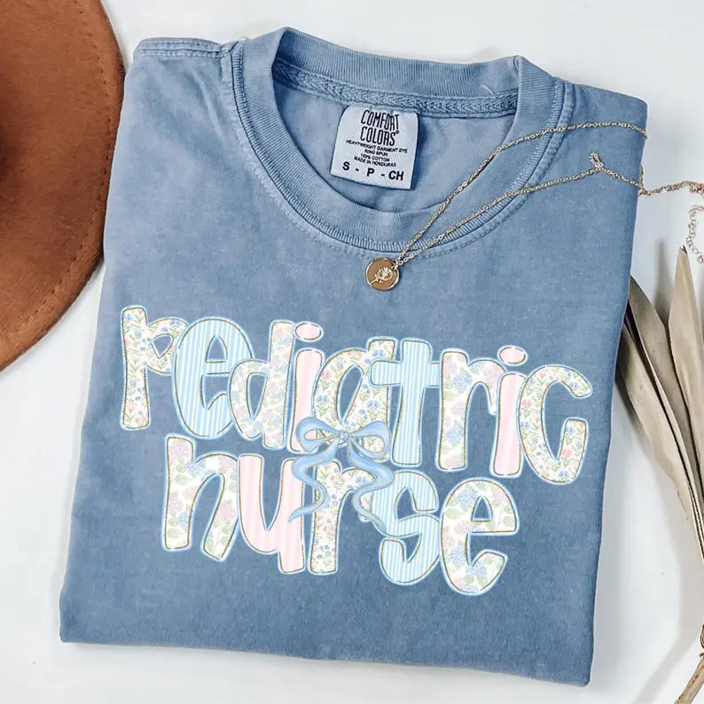 Comfort Colors Pediatric Nurse Shirt, Peds Nurse Gift, Coquette Pediatrician T-Shirt, Gift For Peds Nurse