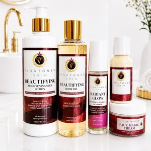 TINA TONER Hydrating Body Care Set with Vitamin C & Collagen – Lotion, Oil & Moisturizer