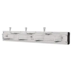 Rev-A-Shelf 12" Pull Out Belt Rack Closet Storage Organizer, Chrome, BRC-12CR
