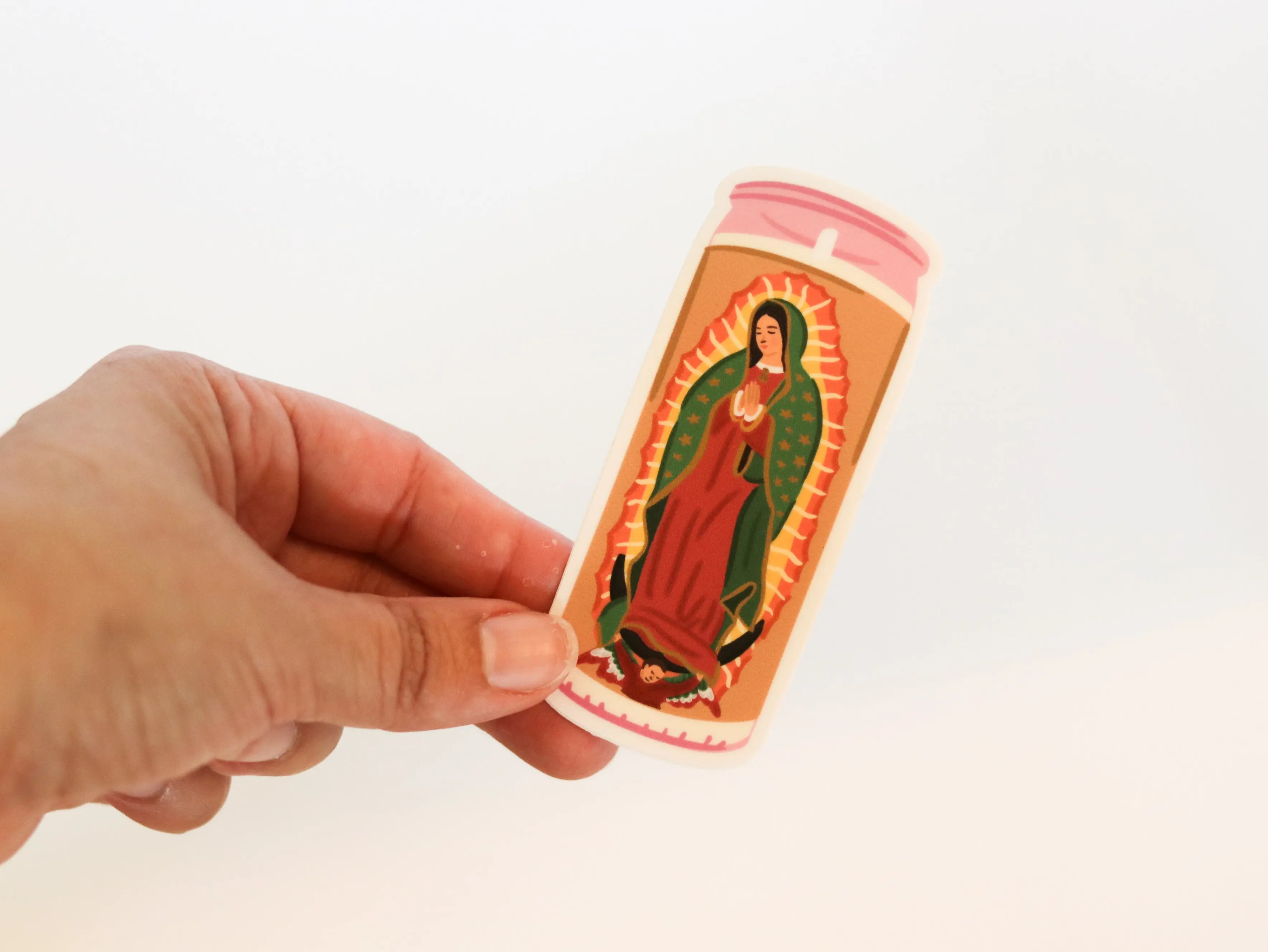 Virgencita Candle Vinyl Sticker