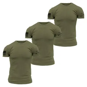 Basic T-Shirts - Military Green - 3 Pack