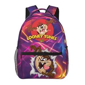 Tasmanian Devil School Backpack – Large-Capacity Casual Daypack for Outdoor Sports and Office Use; Cartoon Tasmanian Devil Merchandise Laptop Backpack School Bag for Boys, Girls, and Gift Giving