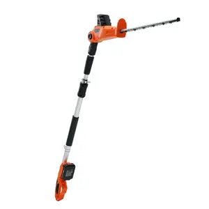 Spring new arrivals 20V Cordless Hedge Trimmer, 18 inch Double-edged Steel Blade, Pole Hedge Trimmer Kit 20V Battery, Fast Charger Included, 74"-94" Telescoping Design for High Branches