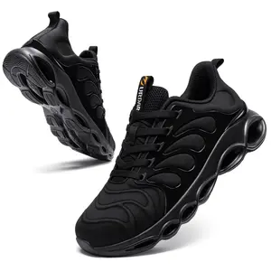 Steel Toe Shoes for Men Comfortable Safety Shoes Work Lightweight Steel Toe Sneakers Breathable Safety Sneakers Industrial Work Footwear