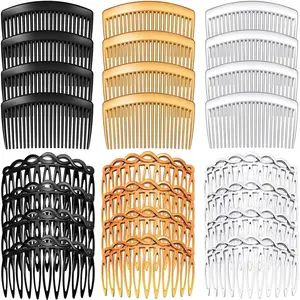 24 Pcs Women Hair Comb Accessories French Hair Side Combs Plastic Twist Decorative Clips with 11/23 Teeth Wedding Veil clip for Women