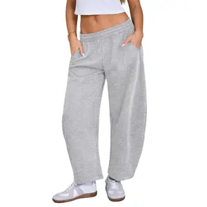 FAIABLE Womens Barrel Sweatpants Fashion Wide Leg Pants with Pockets