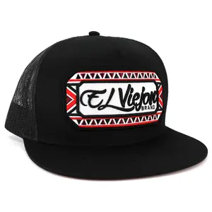 Azteca Black flat visor hat