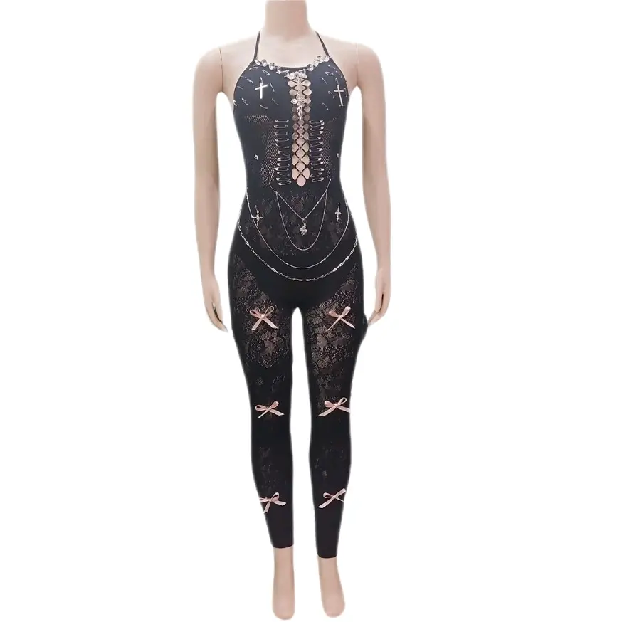 Spider Lingerie Jumpsuit for Women - Bodysuit & romper - Womenswear, Halloween, Party, exotic